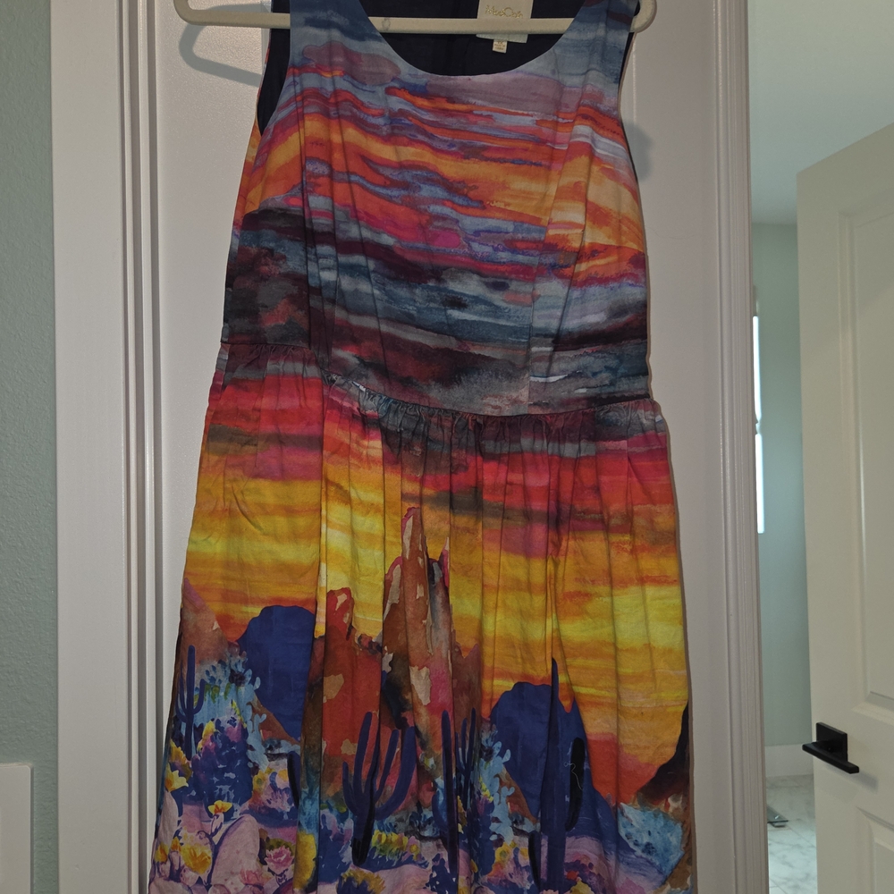 Modcloth Vibrant Desert Sunset Womens Dress
